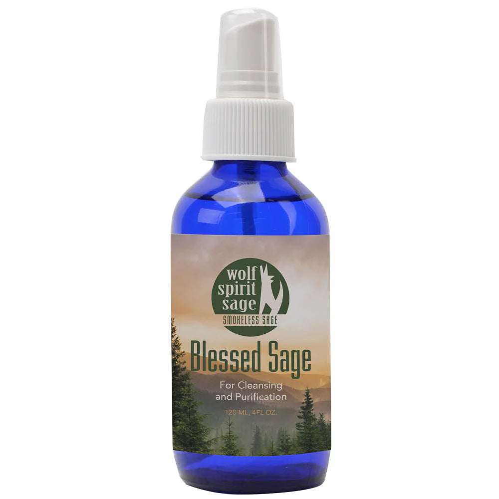 Embrace Tranquility with Wolf Spirit Blessed Sage Spray